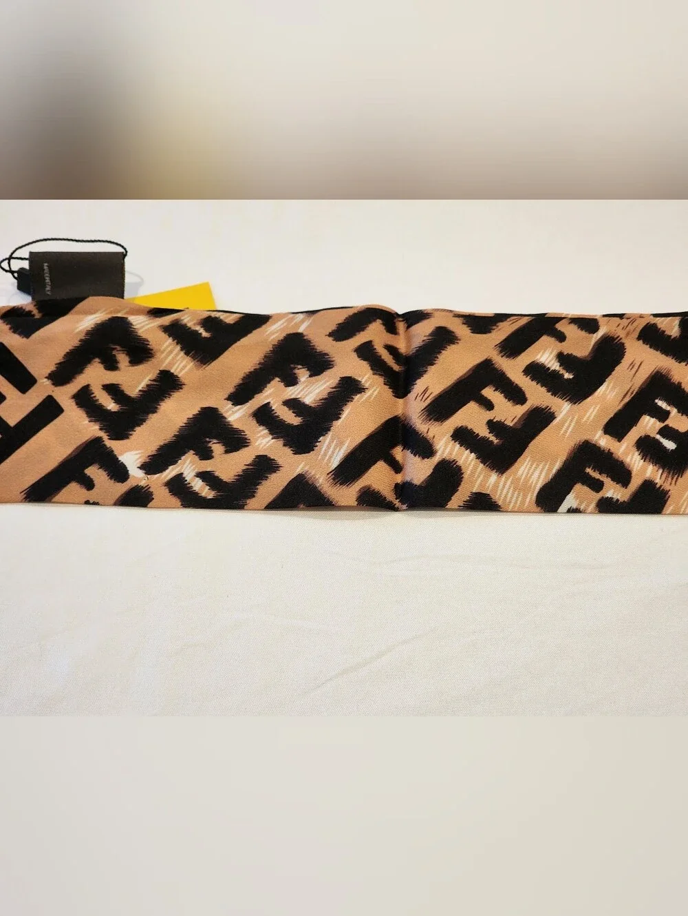 Fendi Brown Leopard-Print Scarf